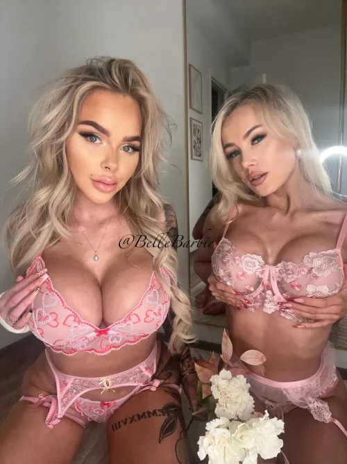 Happy valentines Day 🌹😘 (we are twins not identical) 🩷 can we be your valentines? 🙈 by BelleBarbieOfficial