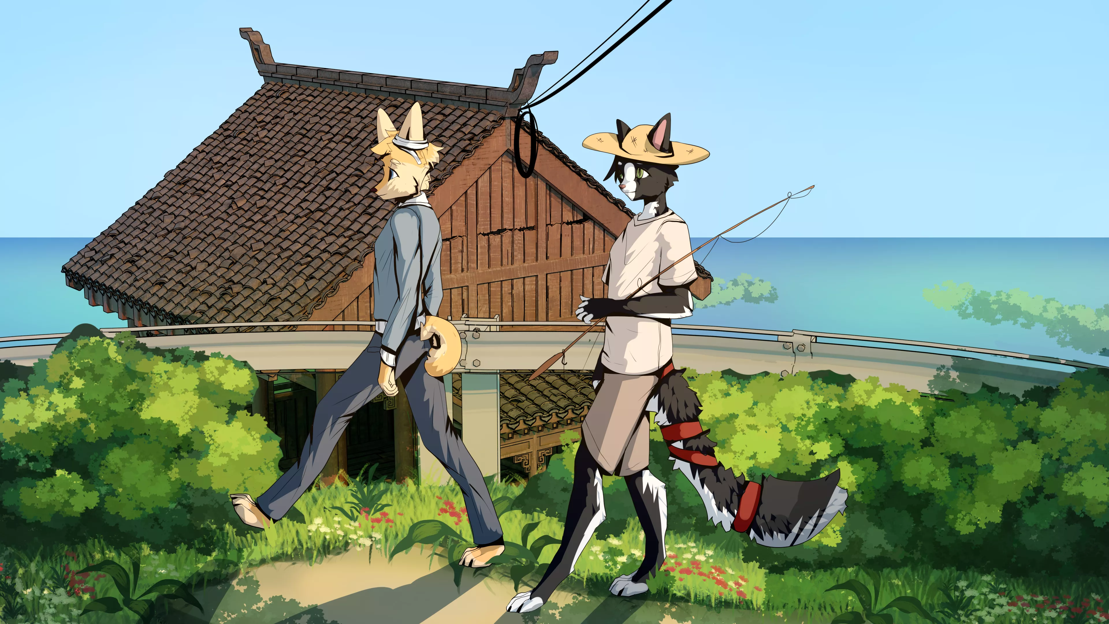 Let's go fishing with friends! (by me catcake5 Twitter and FA) posted by LarryMur