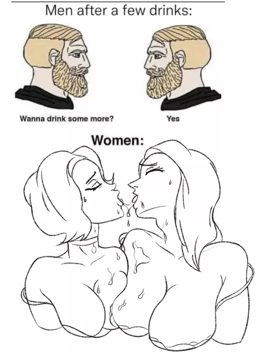 Man and Woman after few drinks by unexpectedmss