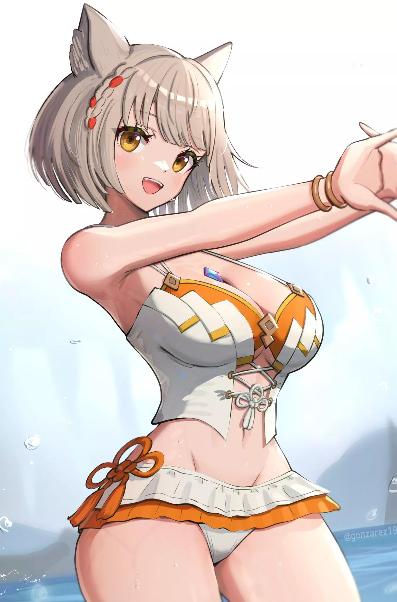 Mio at the beach (Gonzarez) posted by SpitefulCrow1701