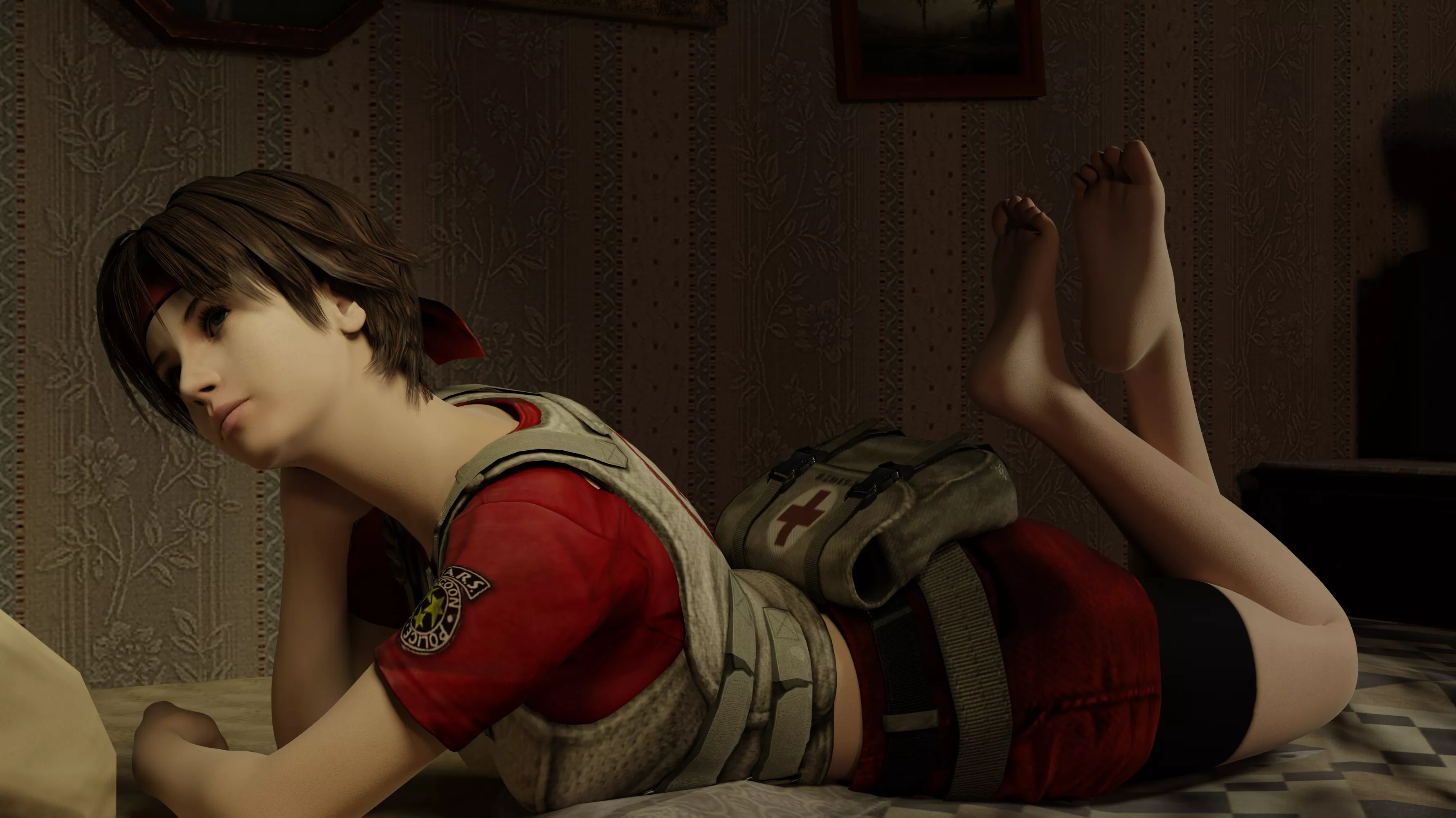 Rebecca finds a comfy bed in the mansion (jandrew89999) [Resident Evil] posted by JAndrew899