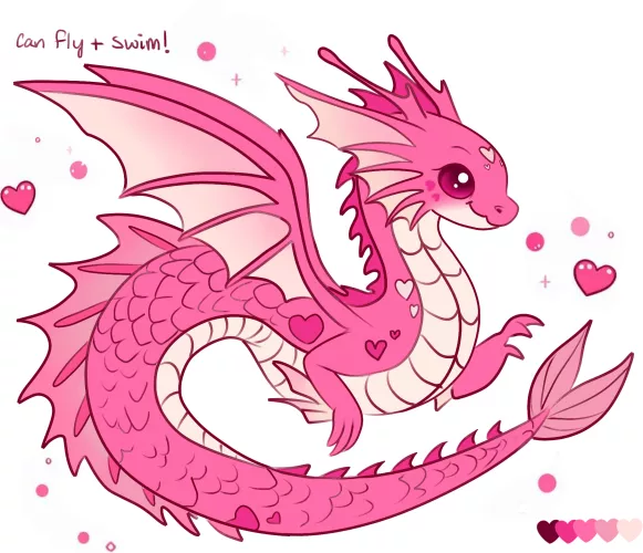 Valentine's Day Sea Dragon - Adoptable (Art & Design by Me!) by Glittering-Amount-68