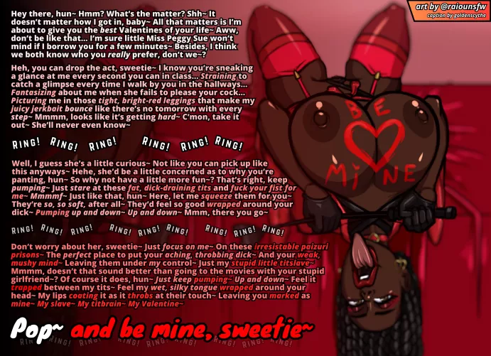 Valentine's Day Surprise~ [Reverse NTR] [Cheating] [Seduction] [Valentine's Day] [Brainwashing?] [Dubcon] Art by @raiounsfw by GoldenScythes