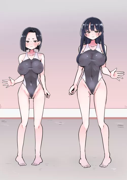 Anna Yamada And Her Mother Wearing See-Through One-Pieces by Csxc