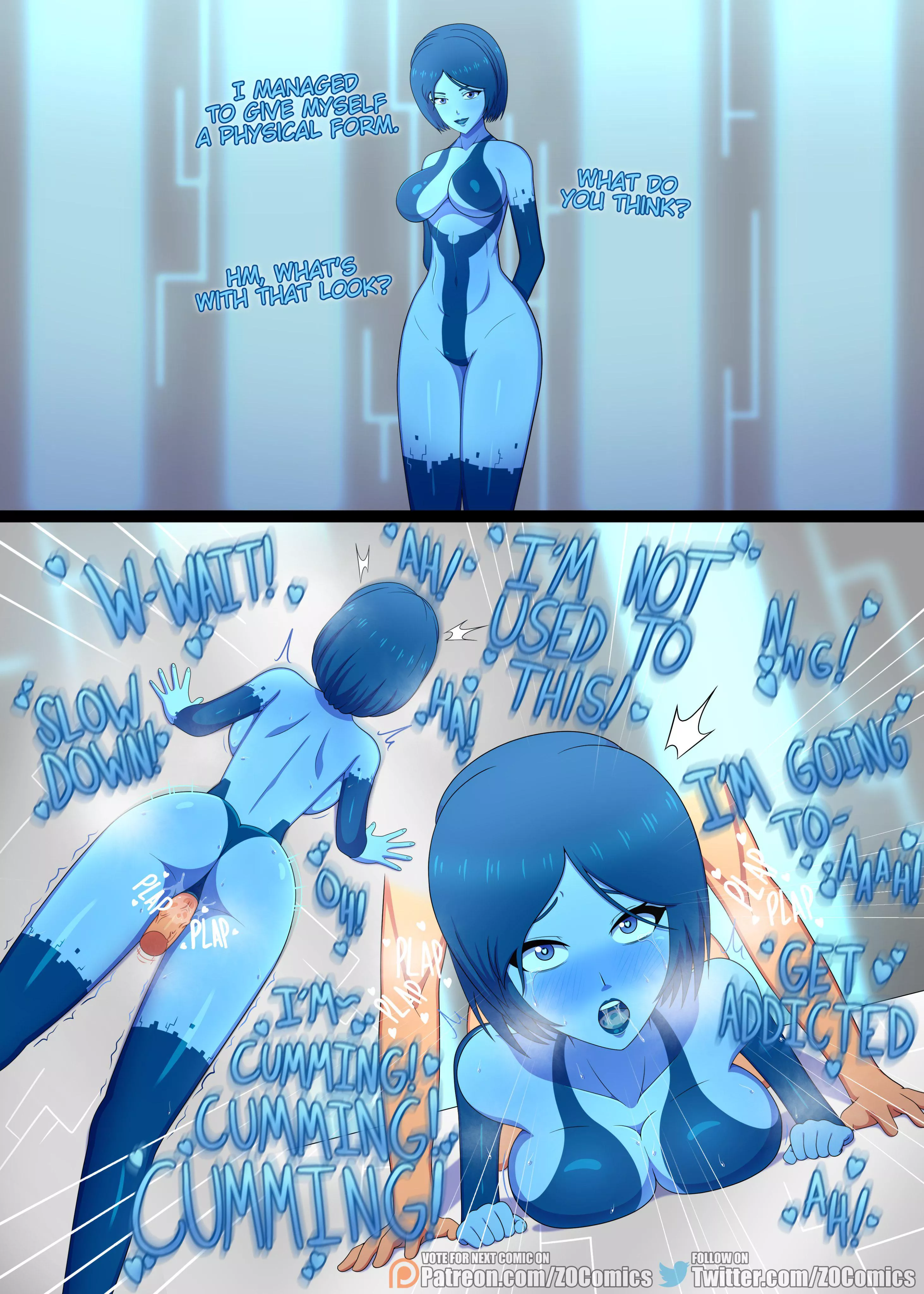 Cortana finally got her physical form only for her to get bred! (ZOComics) [Halo] posted by CortanaLoverSystem71
