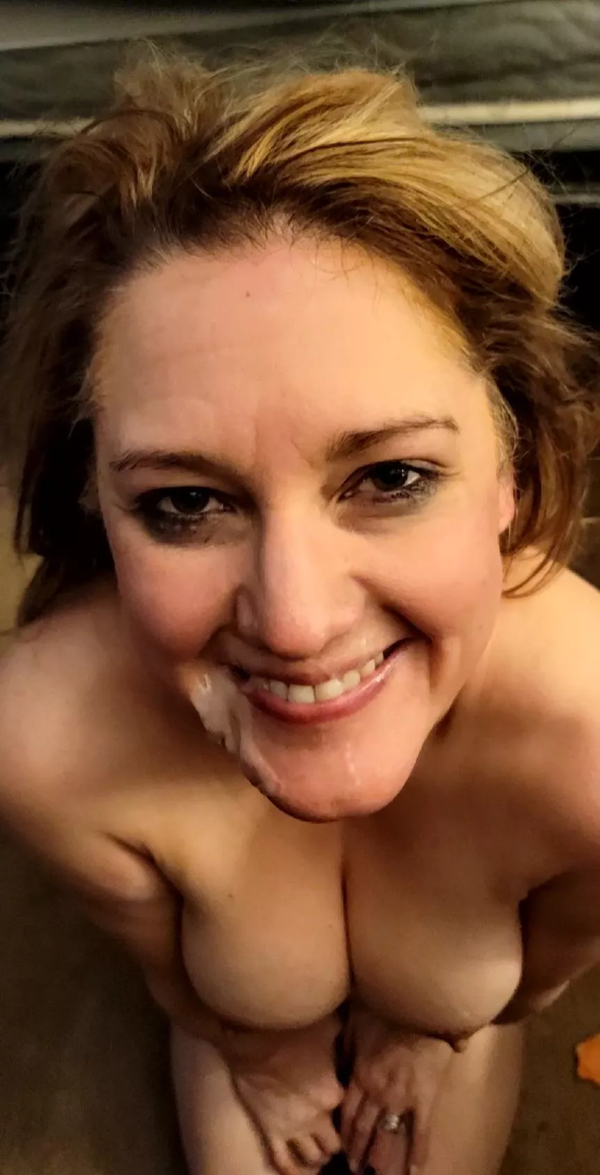 Ruined makeup, hair and cum on my face...perfect end to Valentine's 😜 posted by Gracie_Lays