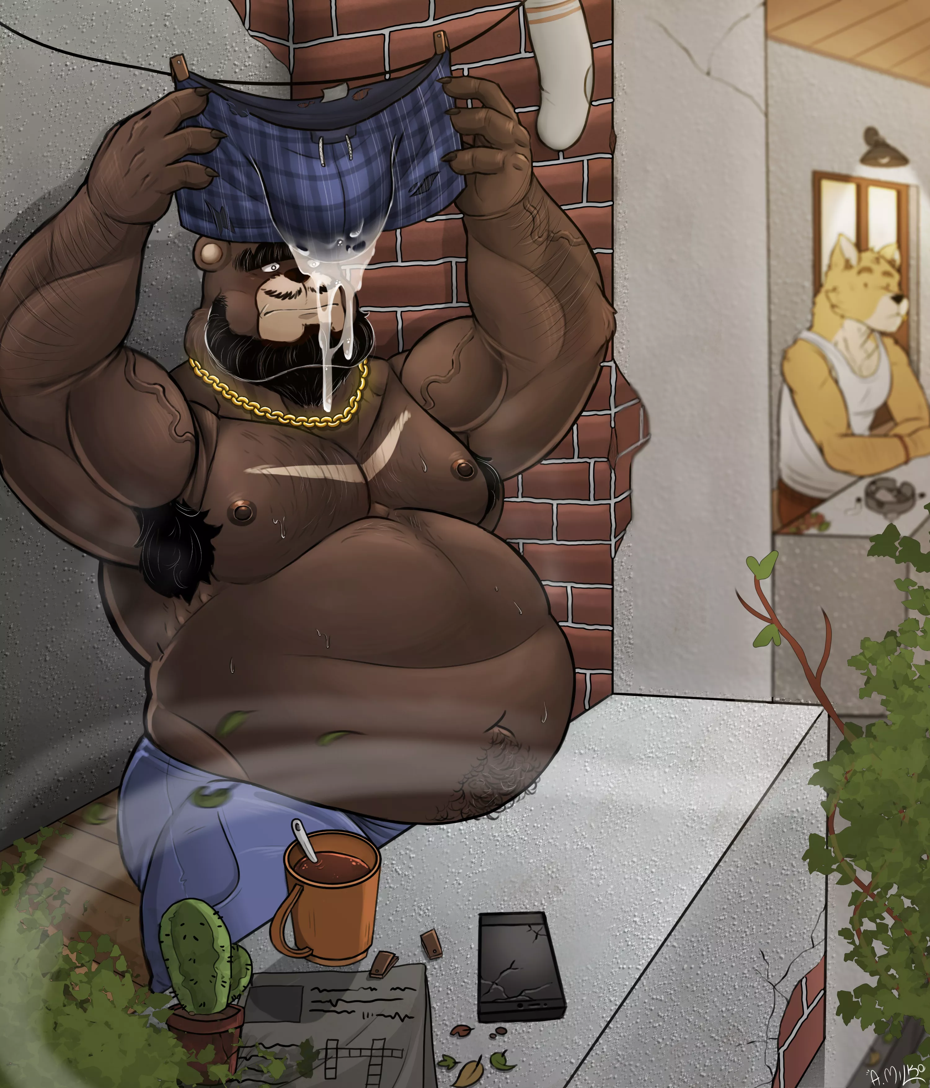 Seems like big guy was alone at Valentine's day... (Made by Anthony_Milko) posted by milko_guy