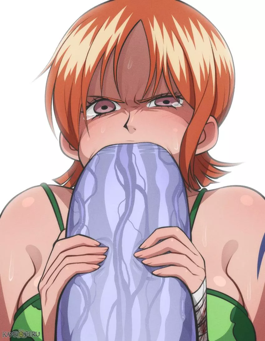 What's the matter, Nami? Arlong's cock too big for your mouth to handle? posted by Hwotryaaw