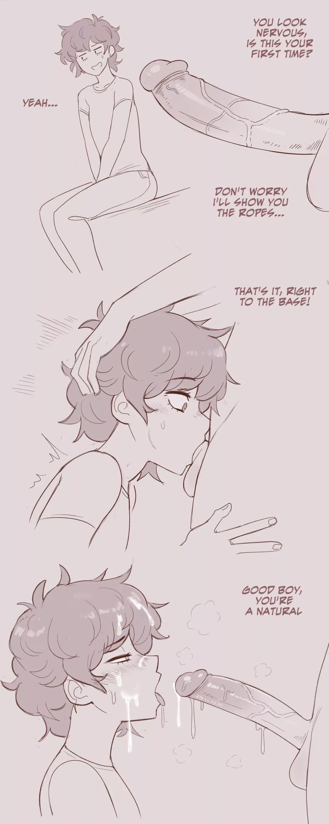 Being taught to serve dick must feel amazing~ ^_^ posted by Creativethefemboy