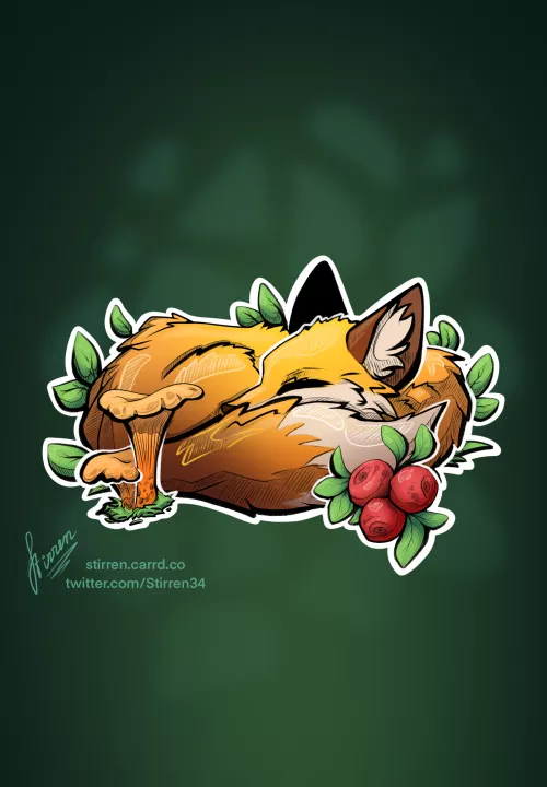 Berries and mushrooms 🦊(art by me) by stirren34
