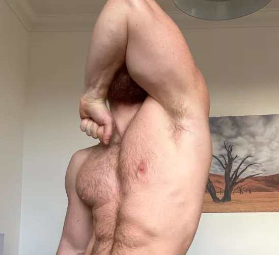 Don’t you just want to stick nose in amongst my hairy sweaty musky armpits! by Bearded_alpha1