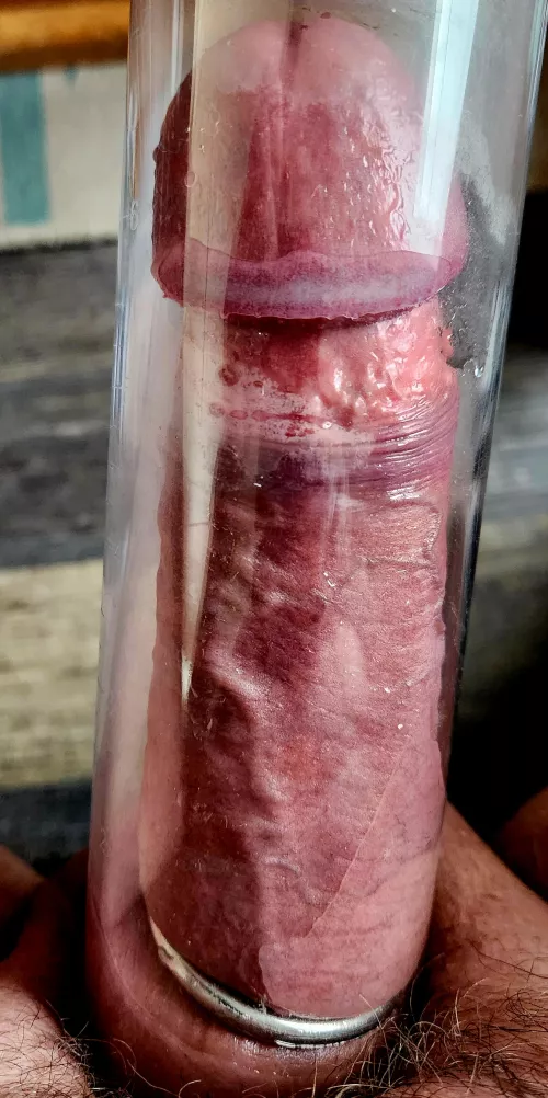 Filling the tube (measuring out just under 8