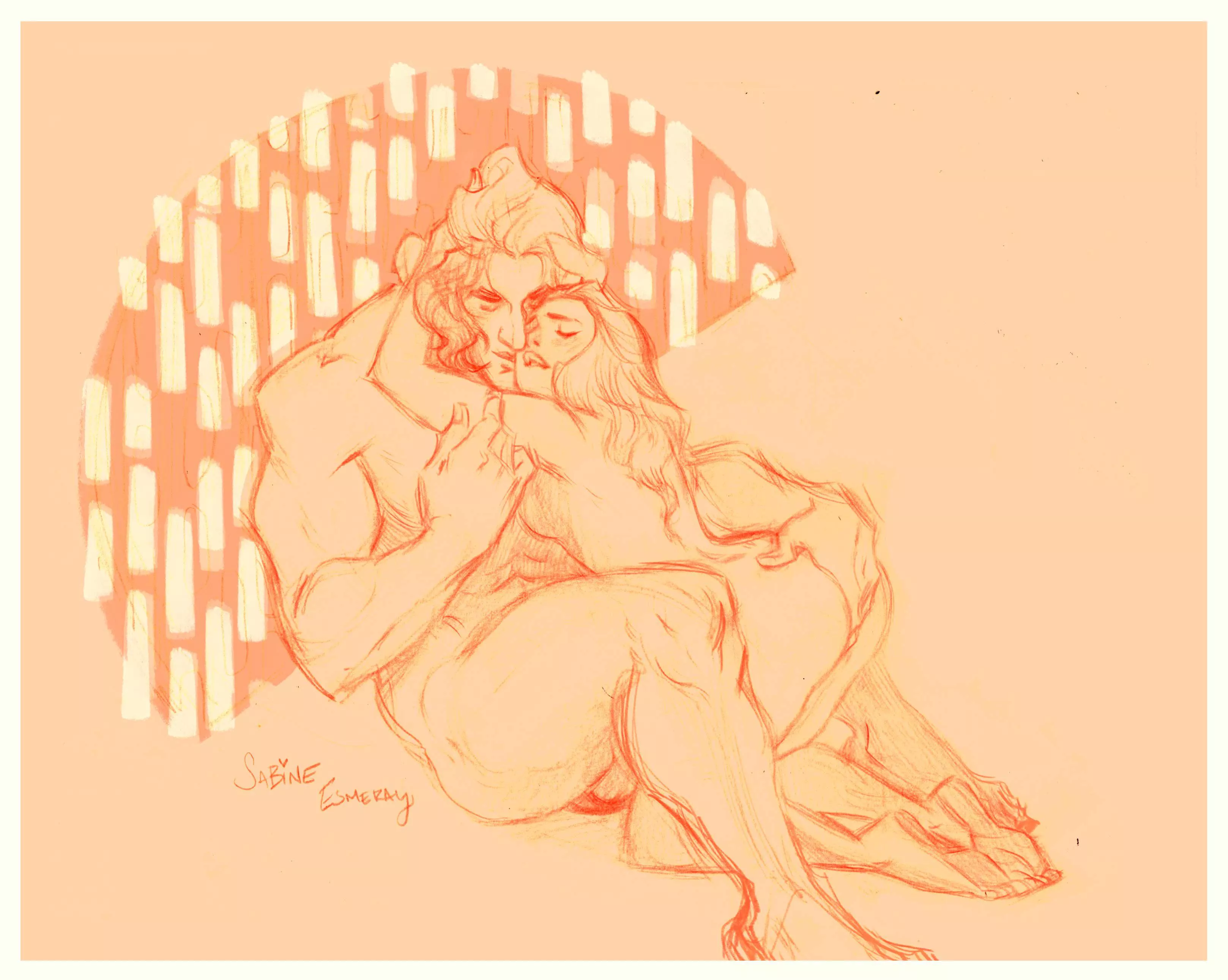 Kyle Ren & Rey sketch commission (by me, Sabine Esmeray) posted by Sabineesmeray