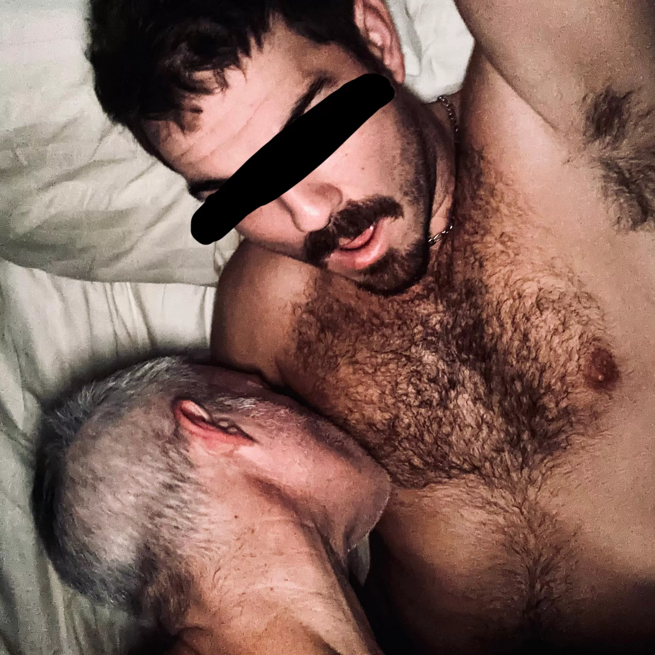 Love to wake up with my husband buried in my chest fur posted by sportypup