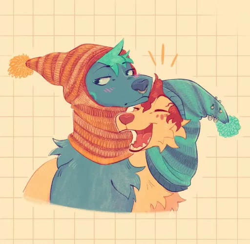 Matching hats (Art by me) by freckledb_art