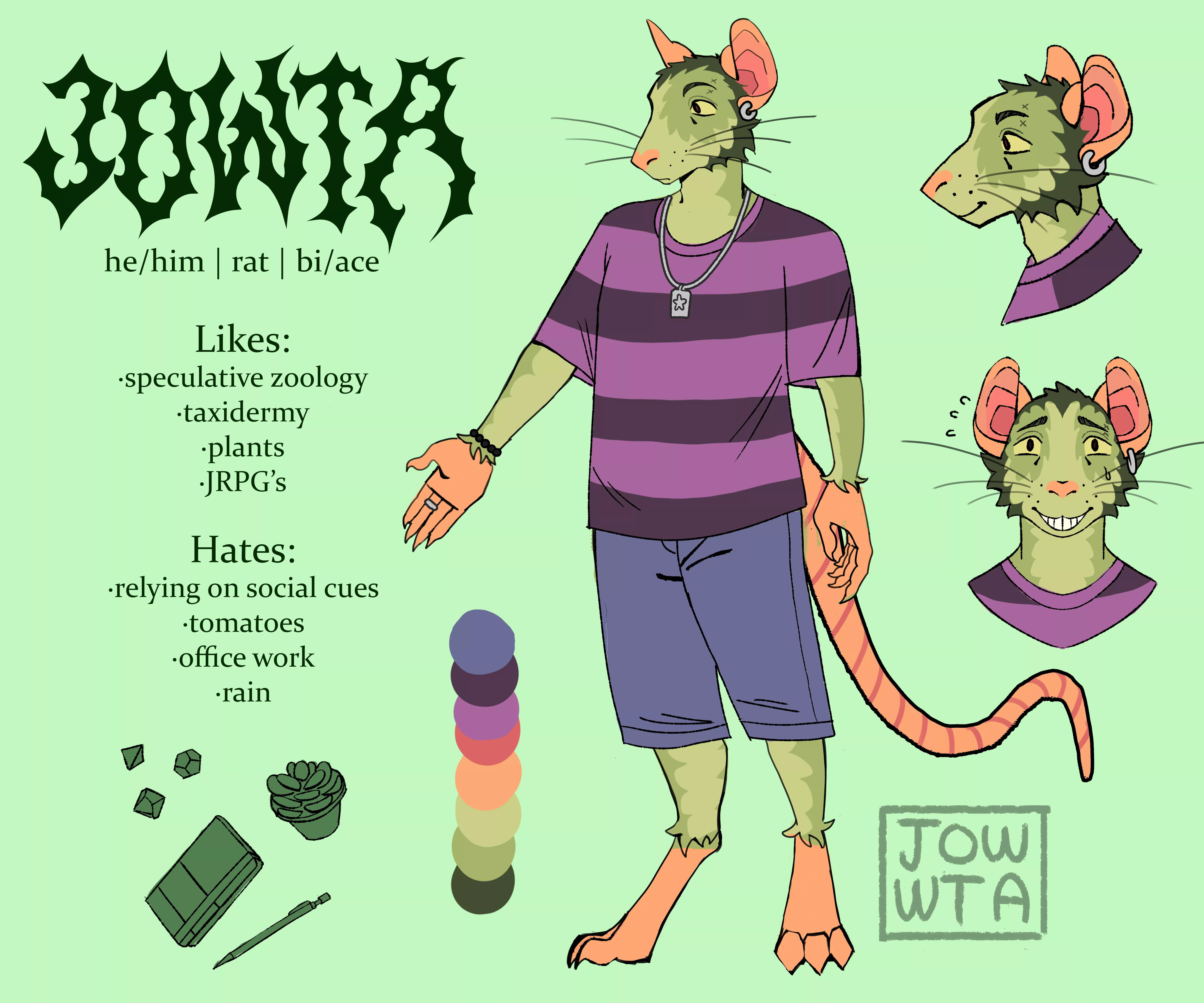New year new Me! Finally updated my fursona ref sheet (OC by me) posted by Jowwta