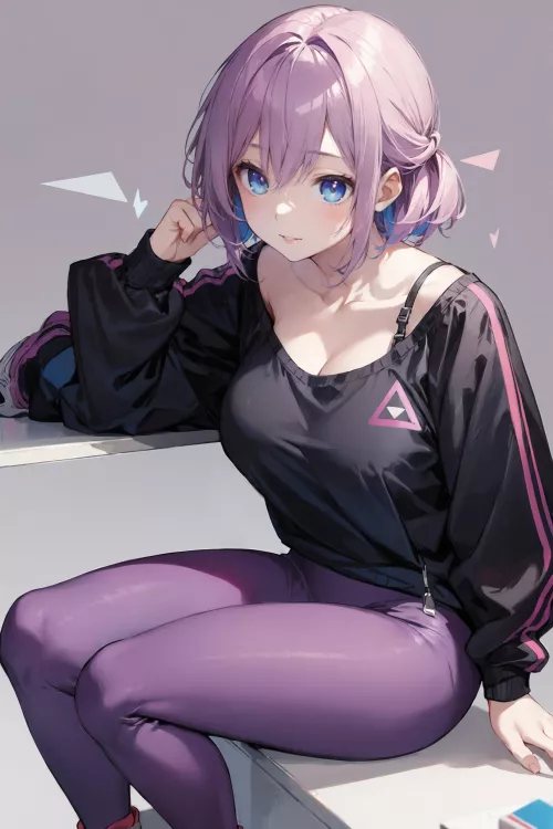 Purple Yoga Pants by CheetahSperm18