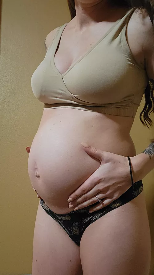 wow, as my stomach gets bigger you have more space to cover 🍆💦 by Ok_Shoulder_4748