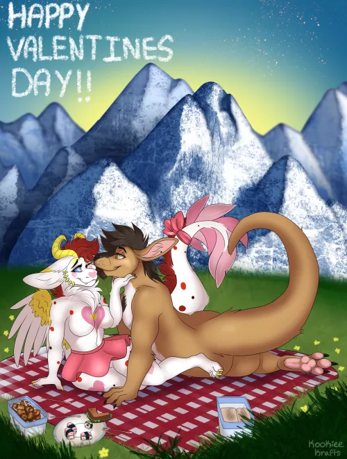 [X]Valentine's Day gift art I got for my boyfriend. (art by @KookieeTheDerg on X/Twitter) by Wolfman1321