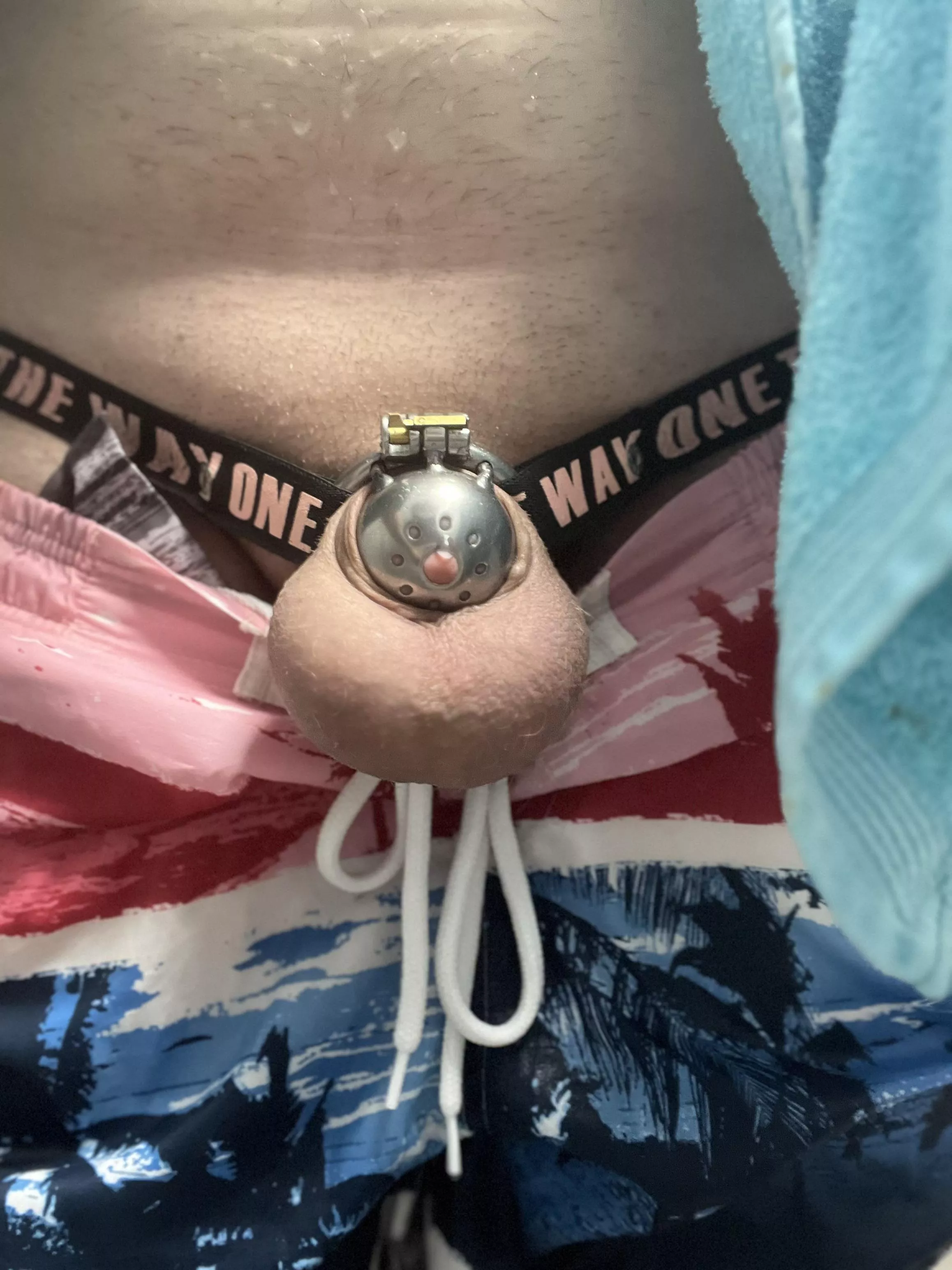 First time wearing my cage to go swimming in public posted by shacledd