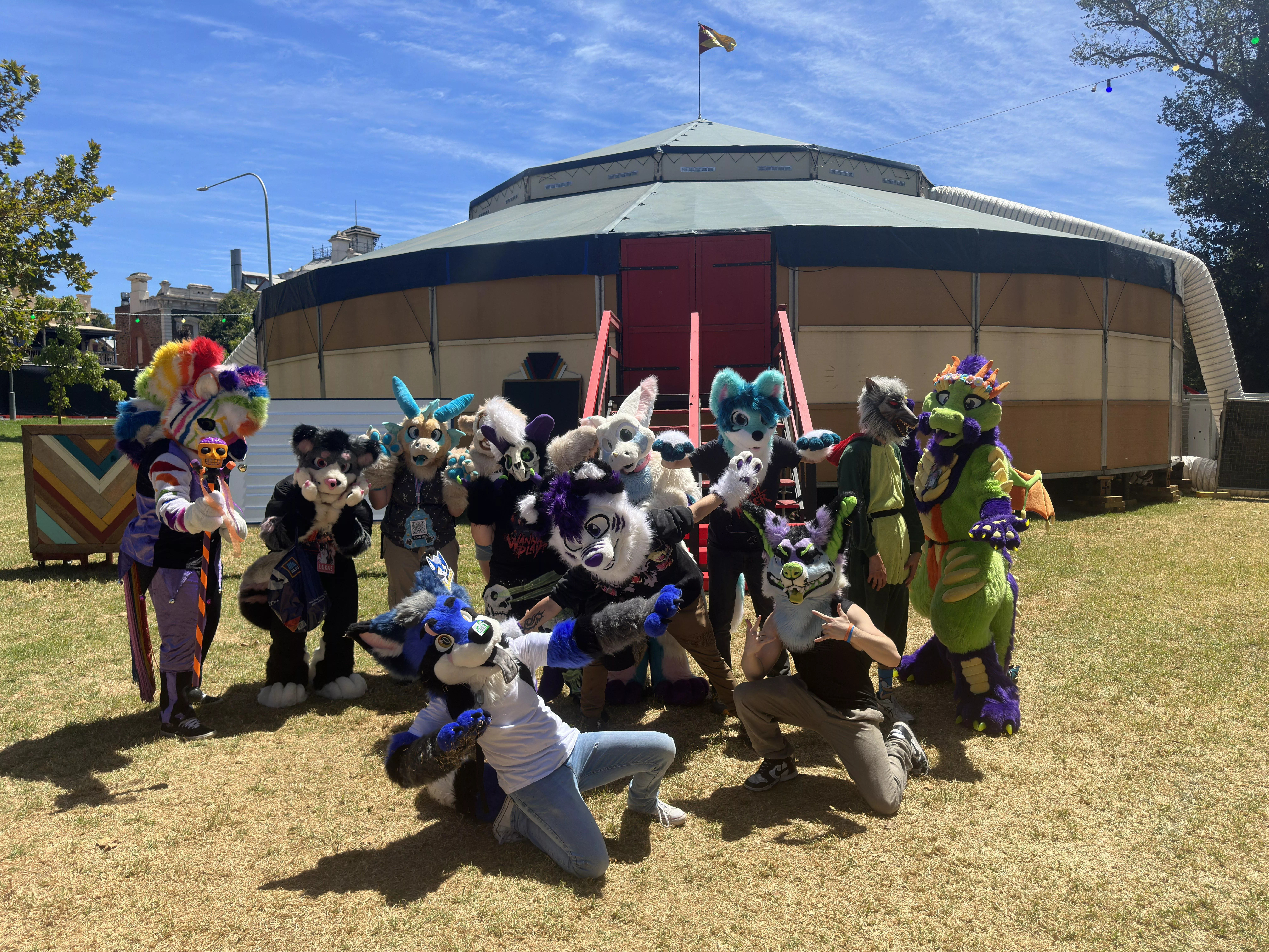 From a meet today! (I’m kneeling, black tank top, brown pants) posted by AreAKarmaWhore