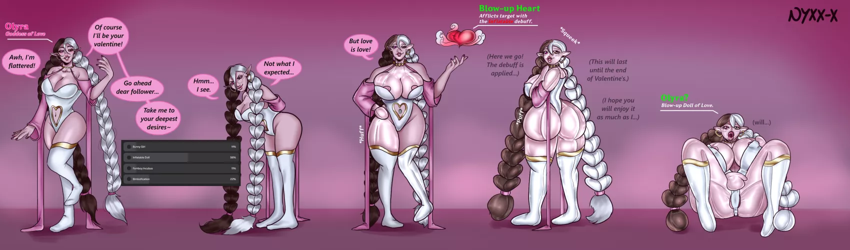 [OC] She's Your Valentine's (FTF, Dollification, Inanimate) by me by Nyxx-x