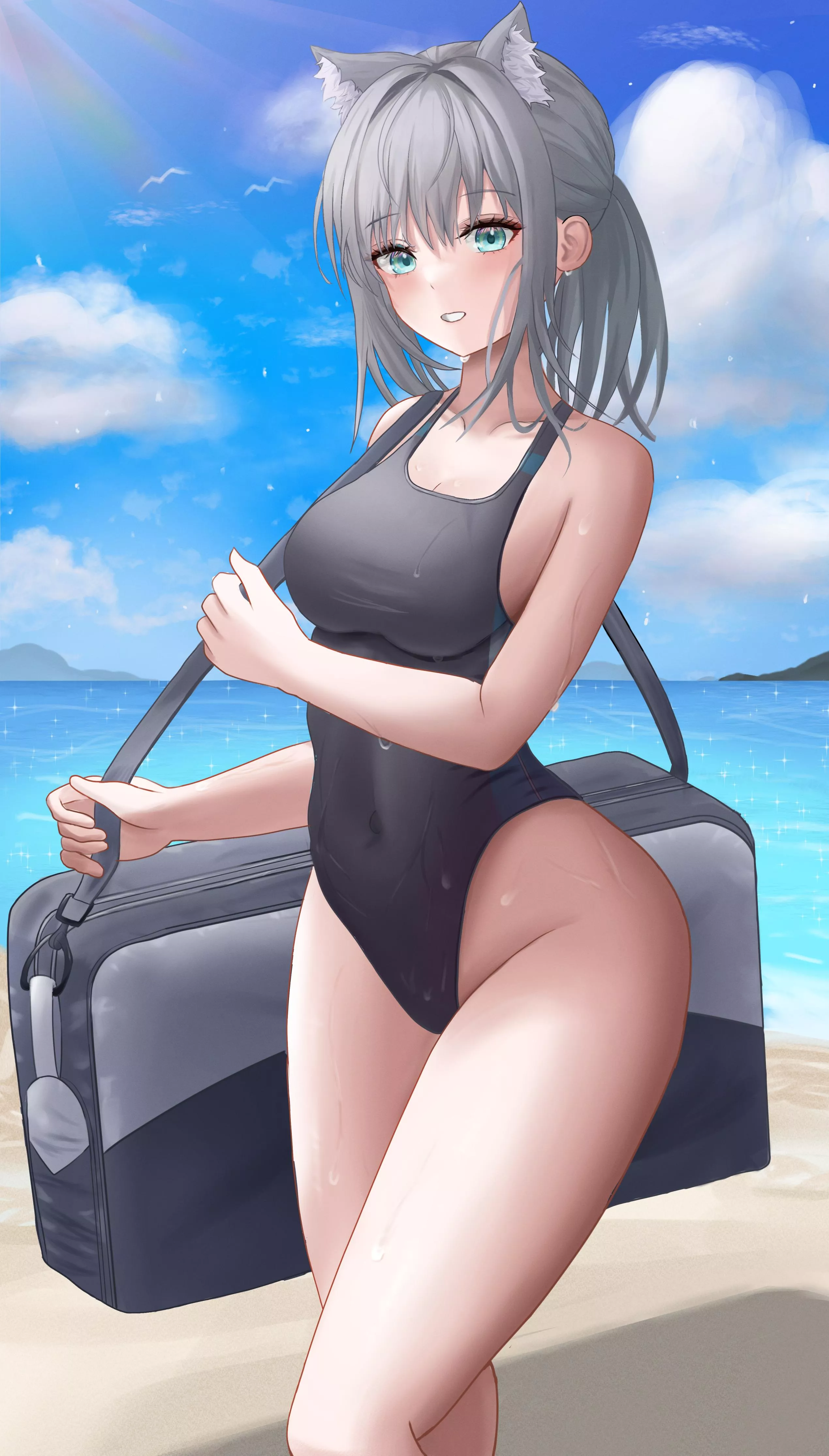 Swimsuit Shiroko posted by xSaviour_N