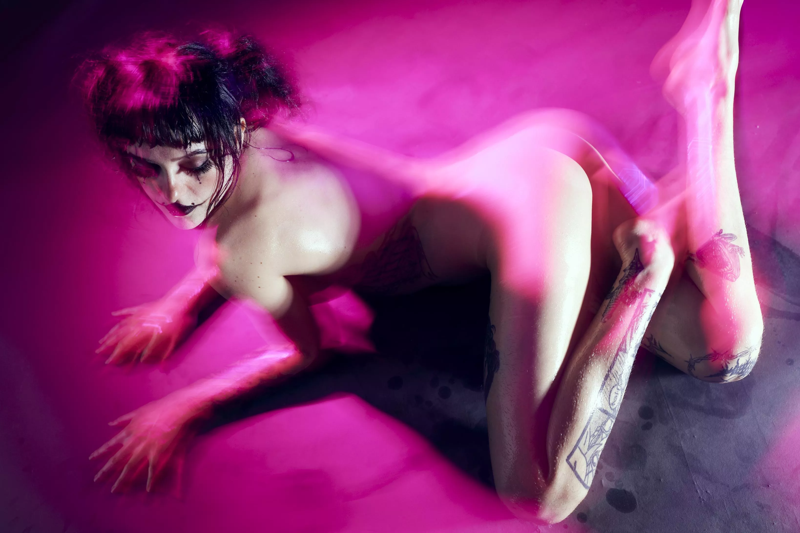 Clown makeup & pink posted by cult_creative