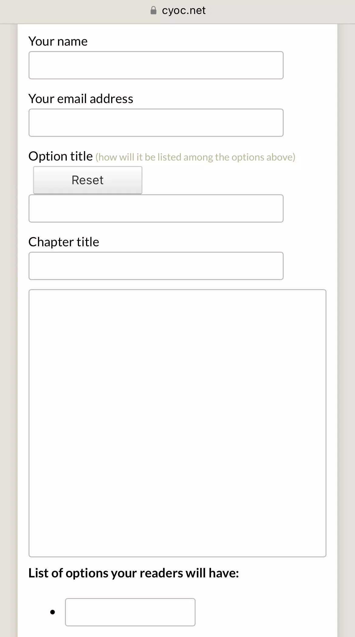 CYOC.net does changing your email lead back to the same user name? posted by Arch_Magos_Remus