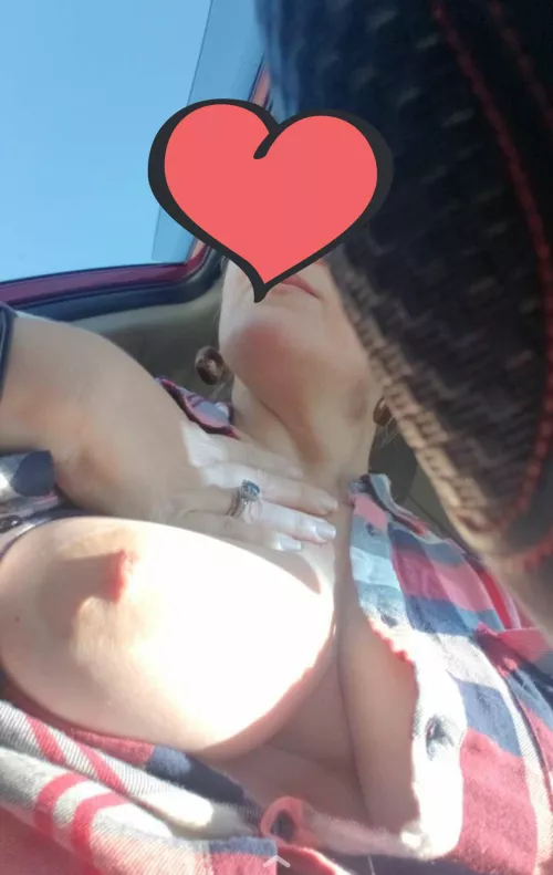 I flashed a titty in the drive thru earlier.  by catsonroof