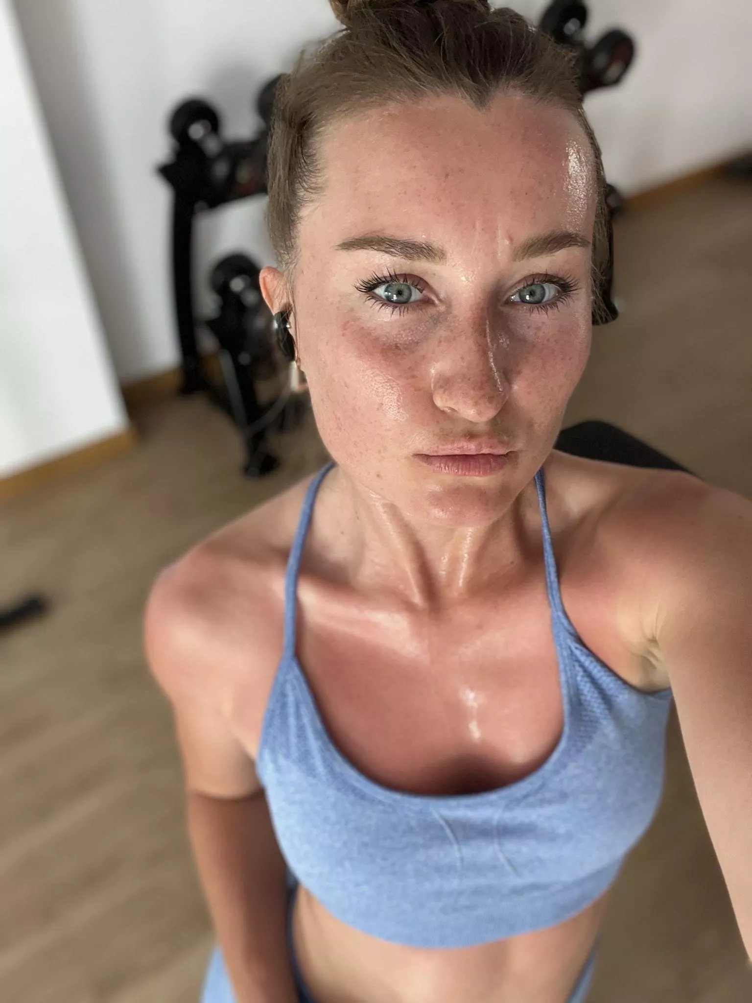 Nothing like a good sweat to start the day off right 😇💦 posted by ElinaVIP
