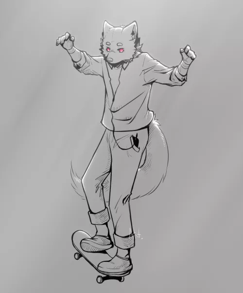 sketching (oc: Snow) by TheAkateo