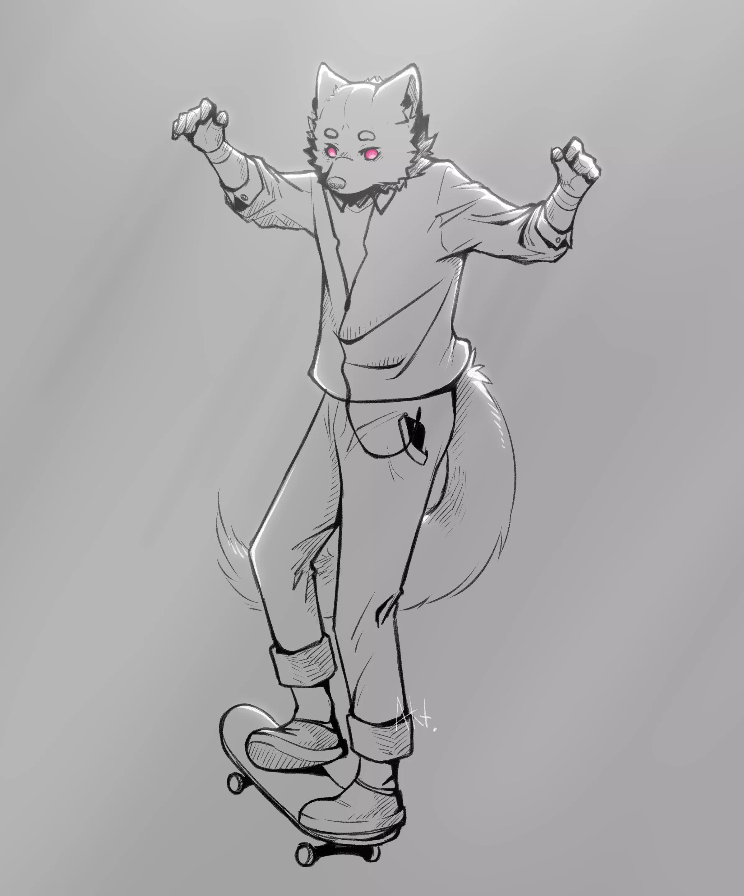 sketching (oc: Snow) posted by TheAkateo