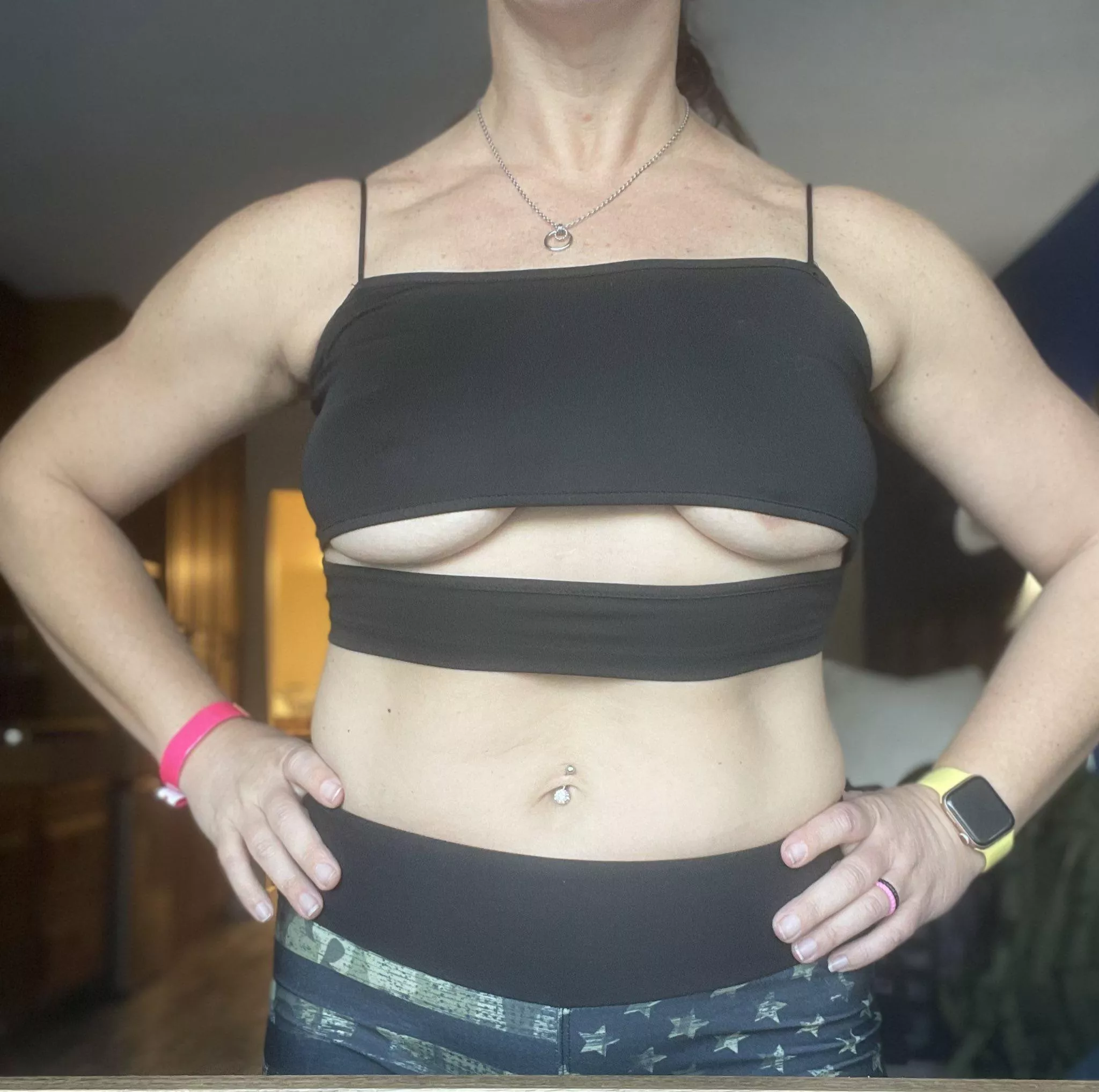 [F](46) this top was quite the distraction in the gym.  posted by realnaturalmom
