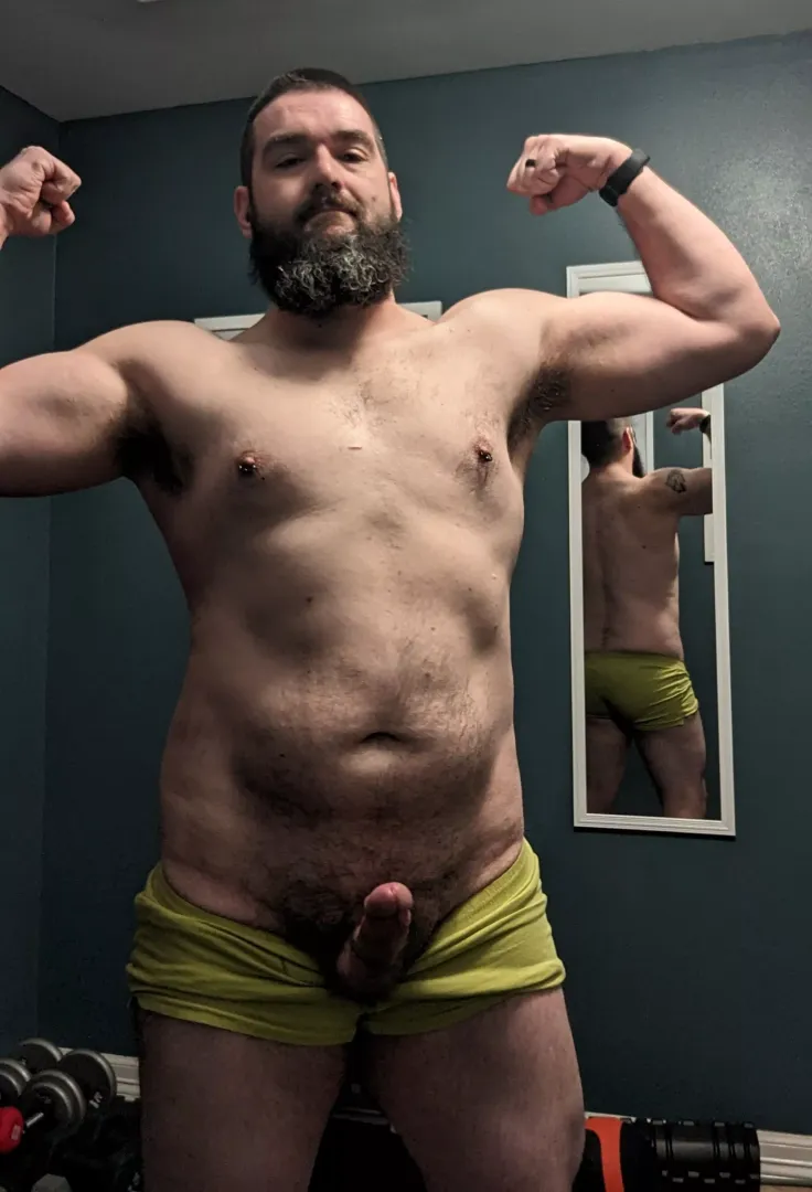 Getting hard working out by selfishdecay