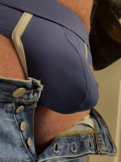 My blue Real Men briefs by voyeurme