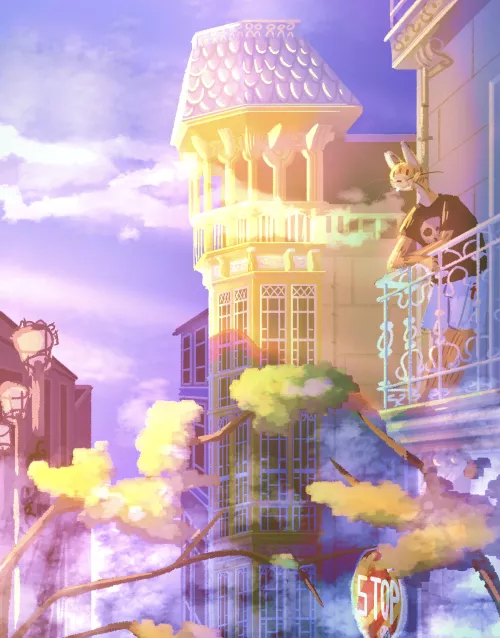 Rather foggy morning, but sunny nonetheless, by me by Raposeira