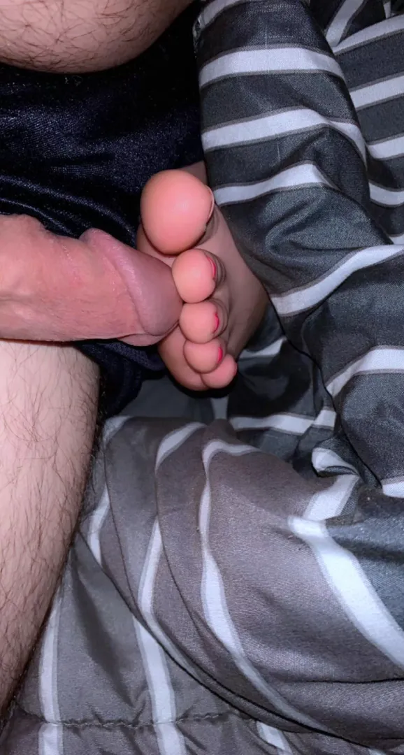 Should I cum between her sleepy toes ? posted by Kind_Sock_9521
