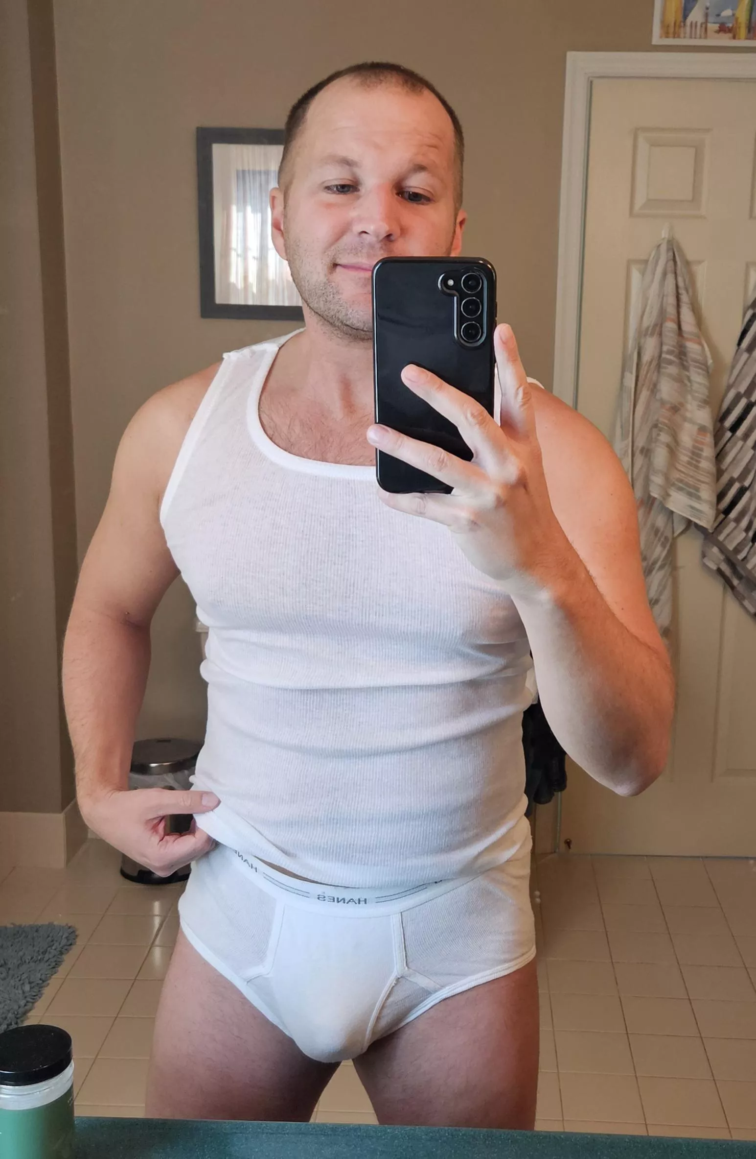 Trying on another man's briefs to see how they fit [37] posted by mbrf87