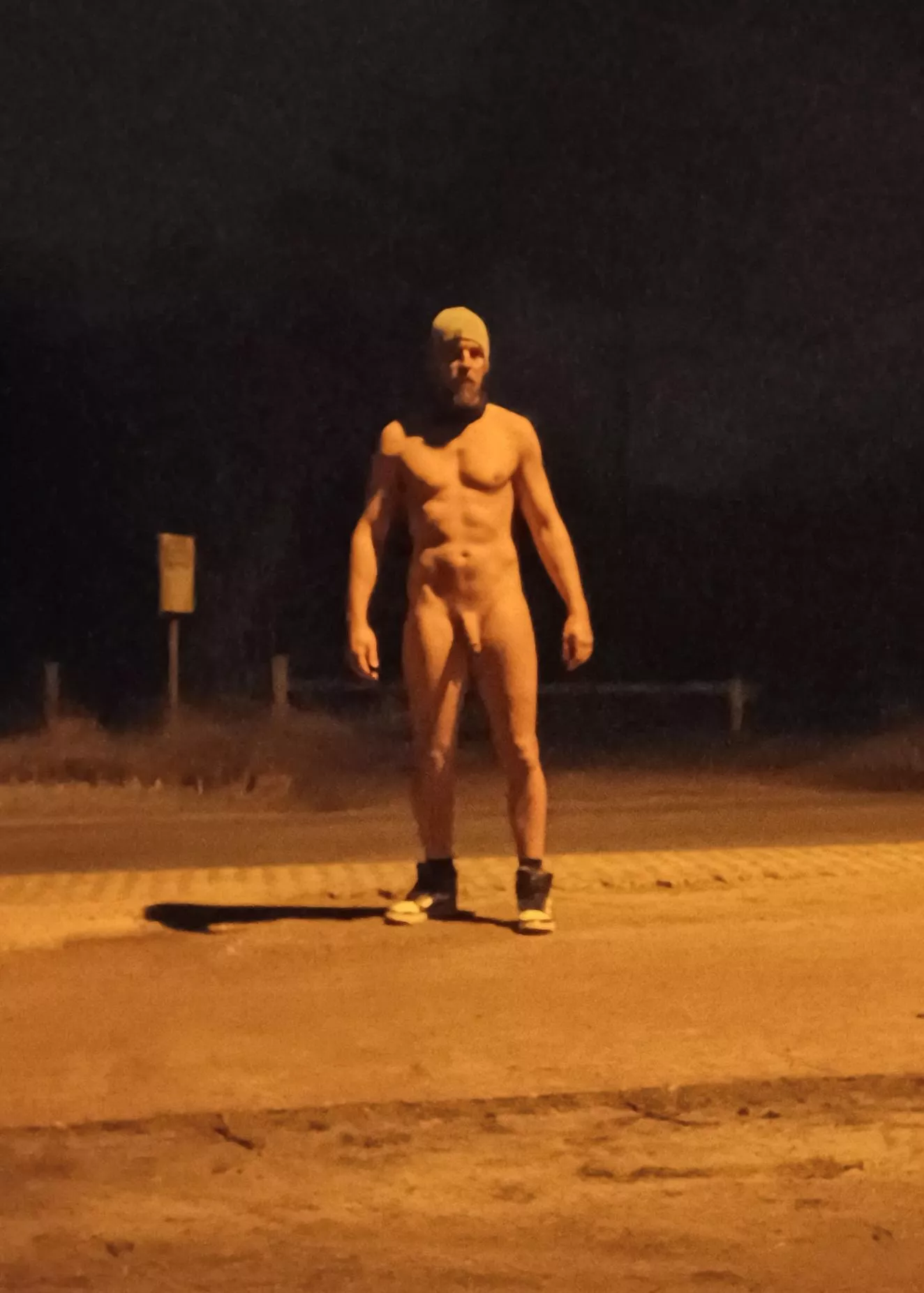 Yesterday night I couldn't stay in my clothes on my way home. Comment if you like it. (M) posted by Birthdaysuit3