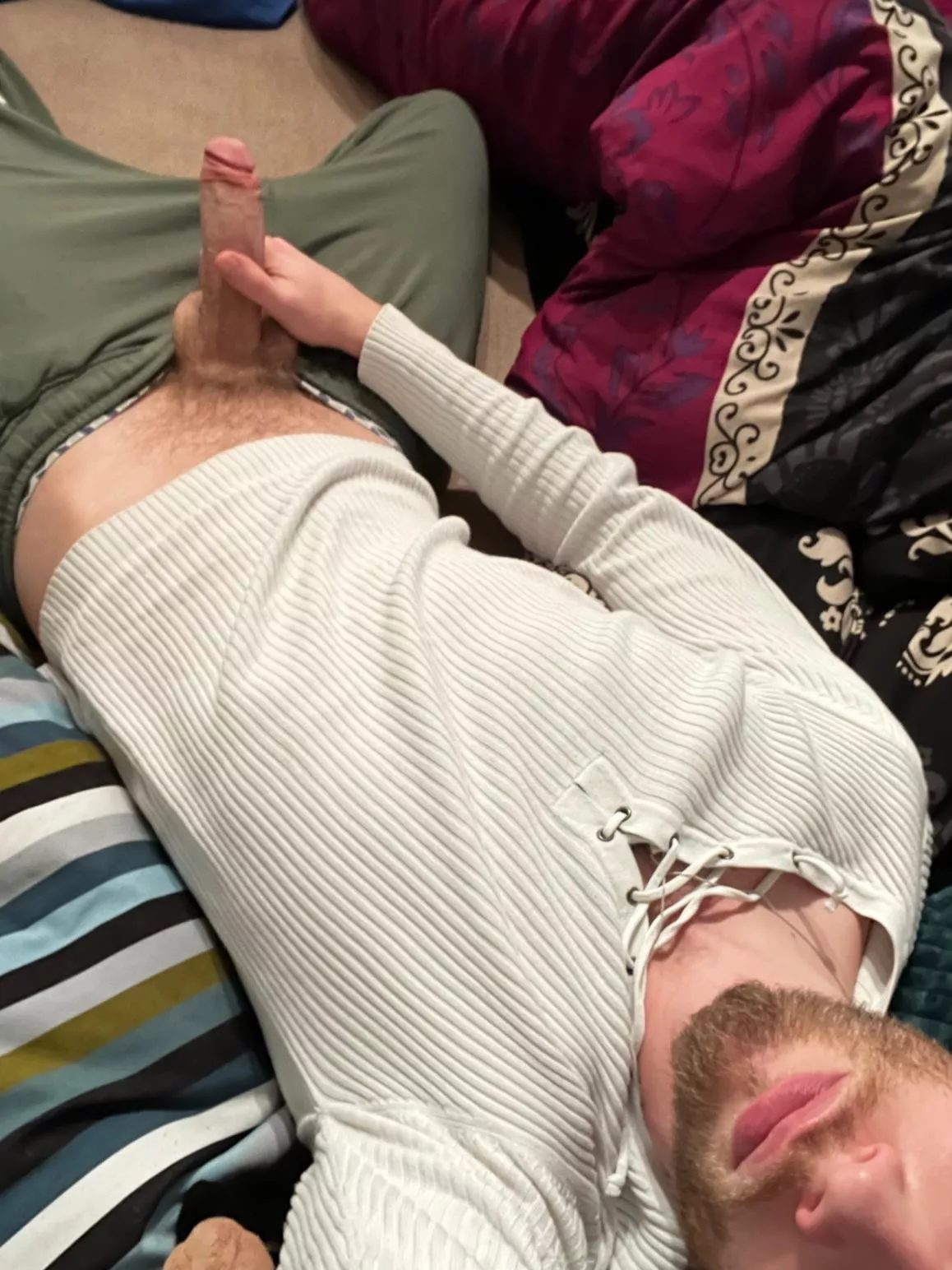 [35] Yea...w8in' for you after a long day. What do we do? 😍😈 posted by AaaronSummers