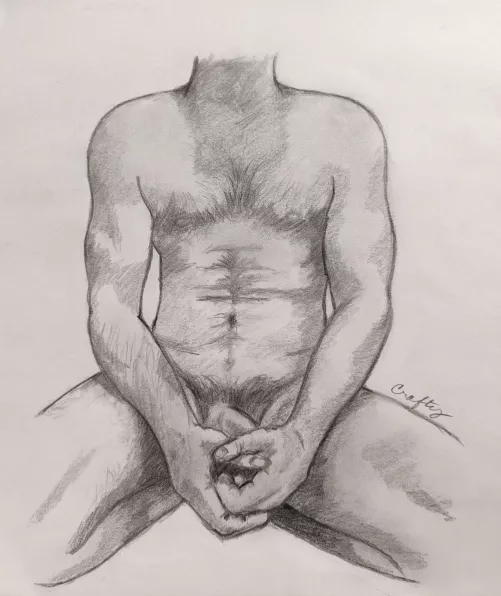 I'm listening: pencil sketch of u/SmokySix. Graphite on bristol. by Crafty510