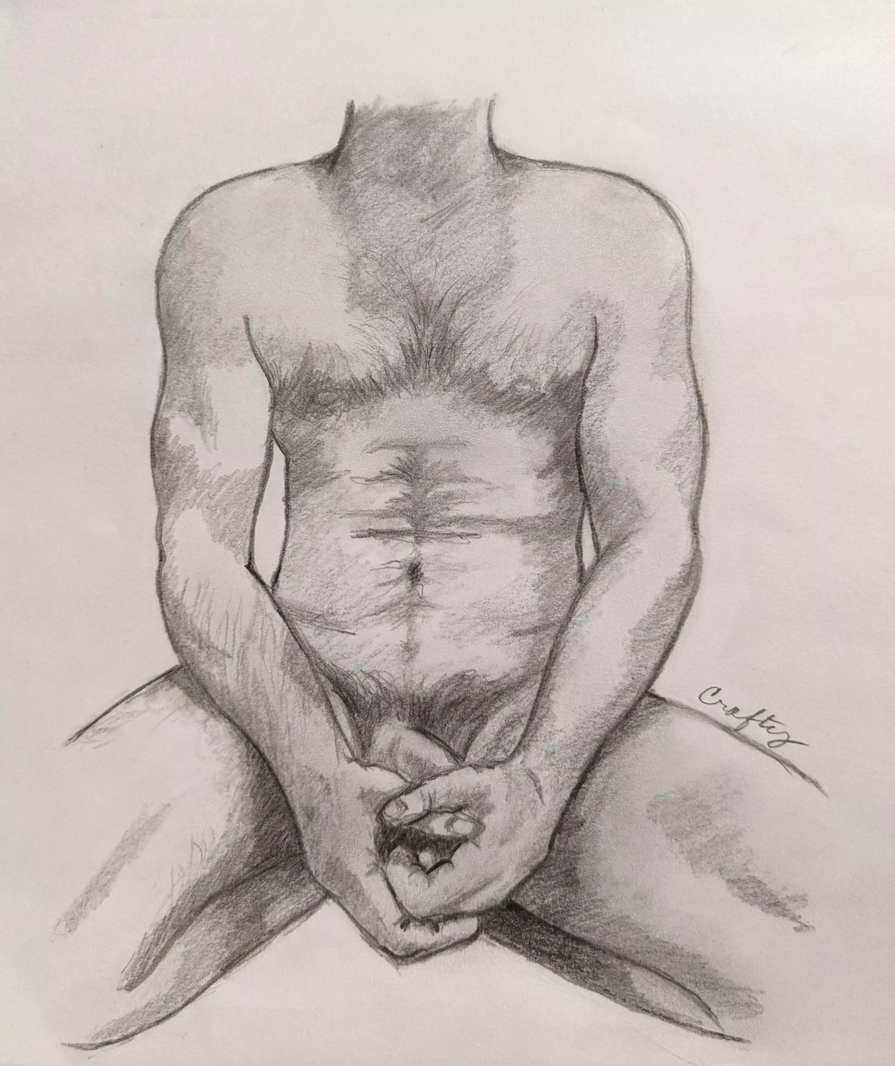 I'm listening: pencil sketch of u/SmokySix. Graphite on bristol. posted by Crafty510