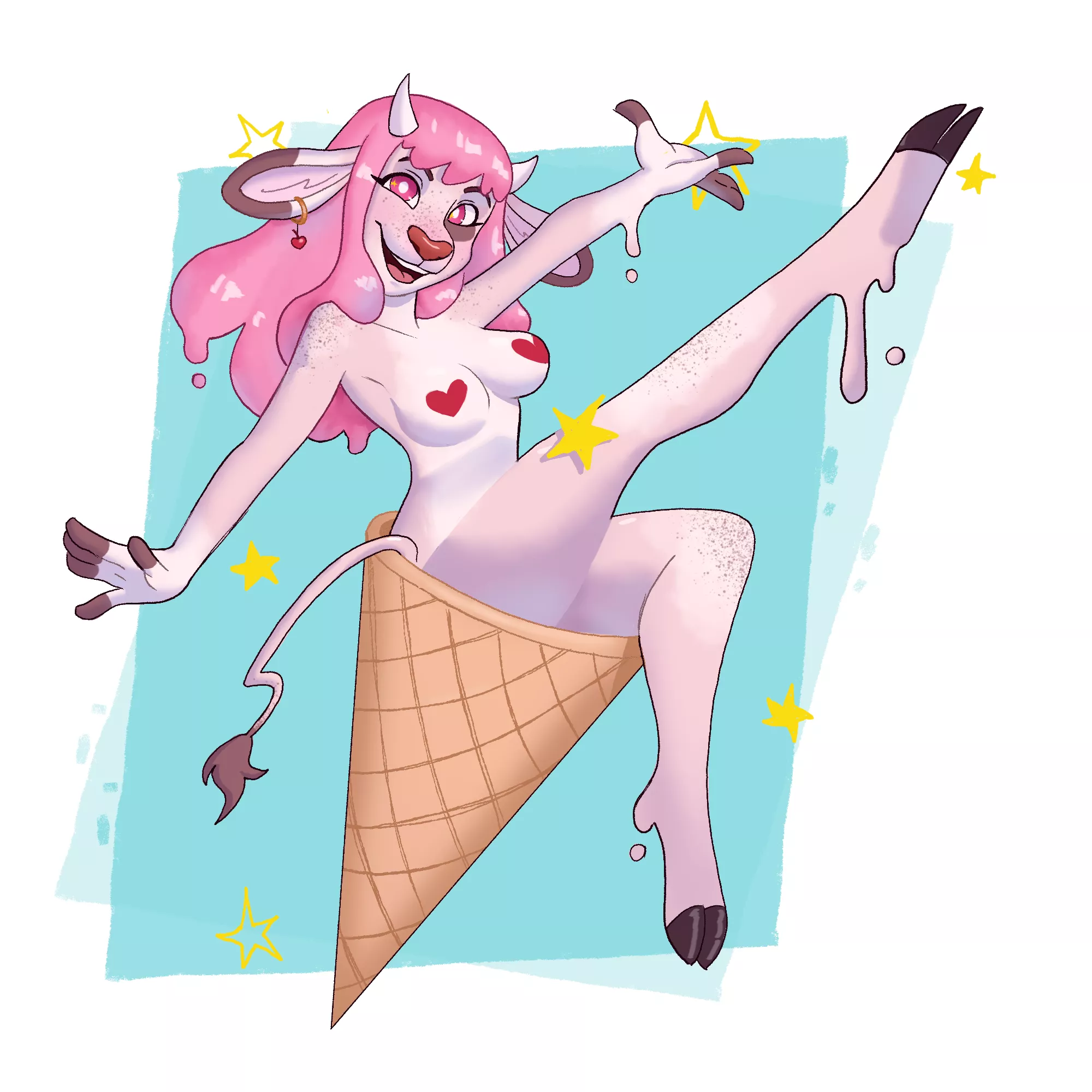 I'm vanilla baby! (art by me @margotlovespie on social media) posted by MargotLovesPie