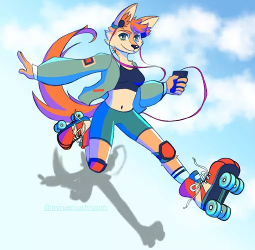 later skater! ;) (art by me) by miniemushroom