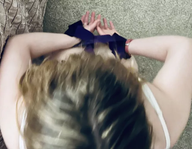 My wife loves being cuffed while on her knees [OC] UK [FM] by Dapper-Associate6850