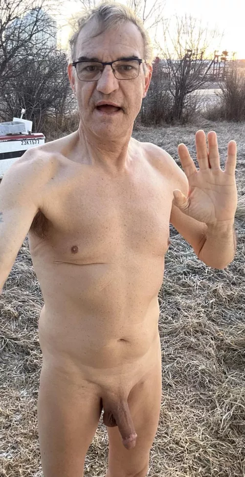 Outside nude by Male57yearold