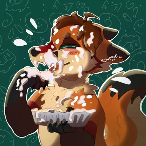 Pied myself in the face :D Art by the amazing snappyoreo by ThePieFox
