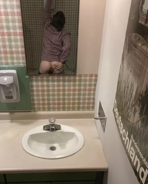 The door doesn’t have a lock in the German restaurant  by Casually_Nude_Guy