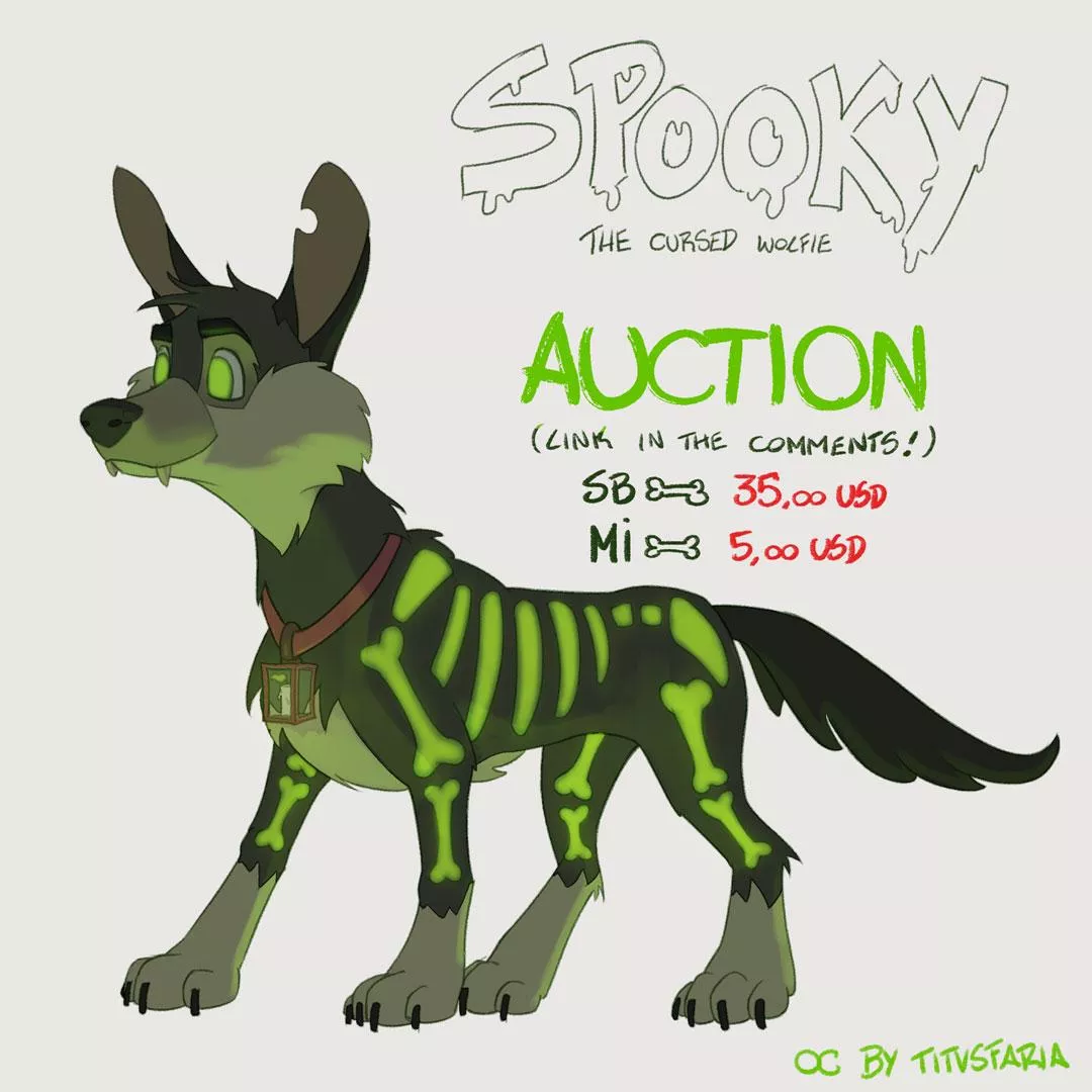 This wolfie wants to haunt a new home! (OC by me) posted by TitvsFaria